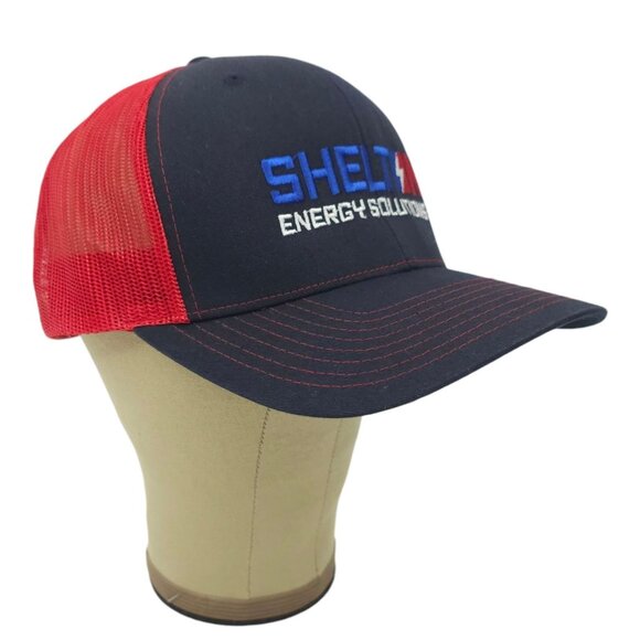 Shelton Energy Solutions Mesh Snapback Cap Trucker Embroidered Logo Baseball Hat - Picture 3 of 13
